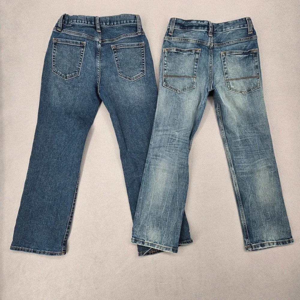 Old Navy Bootcut & Cat & Jack Straight Girls Size 8 Jeans Bundle‎ Blue Denim